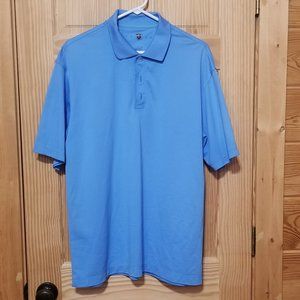 Mens Nike Dri Fit Golf Shirt Size Large Light Blue Excellent